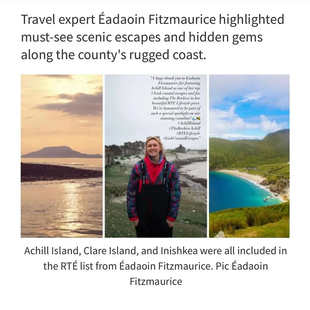 The Beehive featured in RTE Lifestyle as a top Irish coastal escape